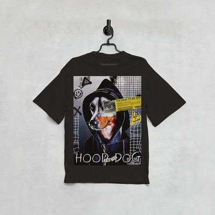 Купить Aрт-FуTбOLка OвеRSаиZE ЧеRнаЯ ⚫️🌀 hooD Dog StYle: Чёрная Дыра Апокалипсиса Повседневности 🌀⚫️